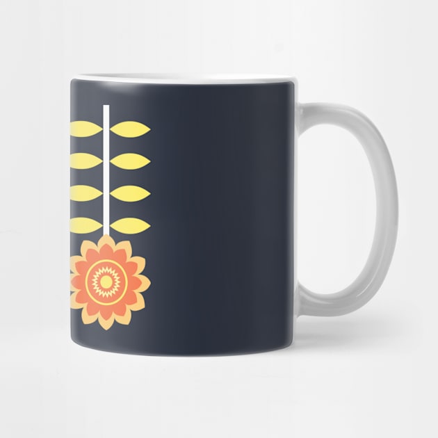 Retro sunflowers pattern by BattaAnastasia